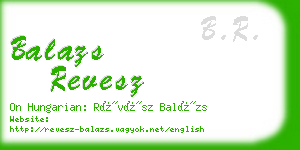balazs revesz business card